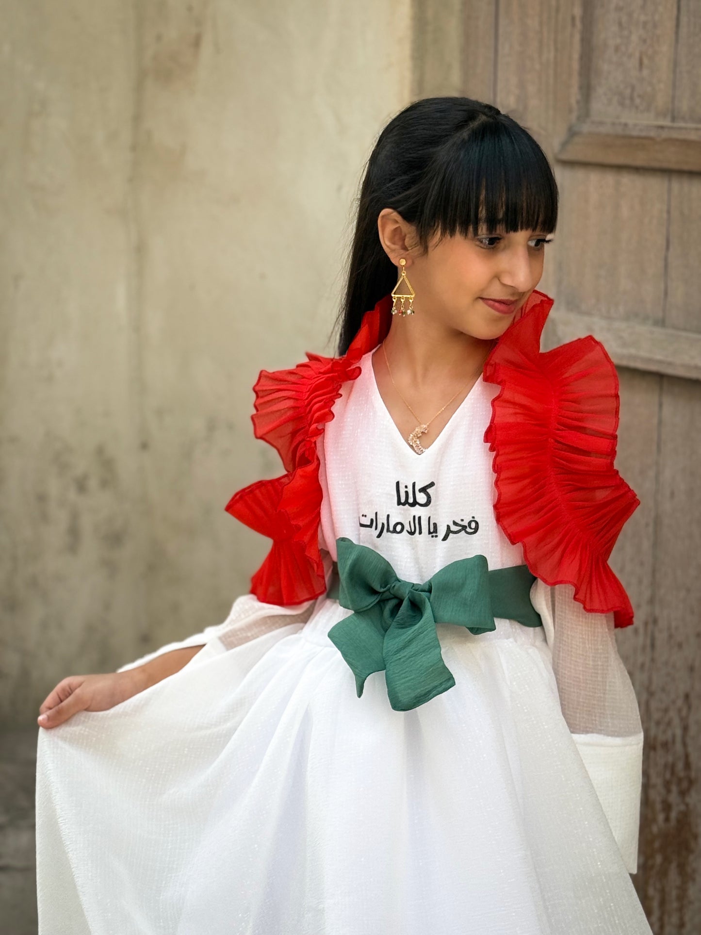 فستان فخر الامارات (أحمر)