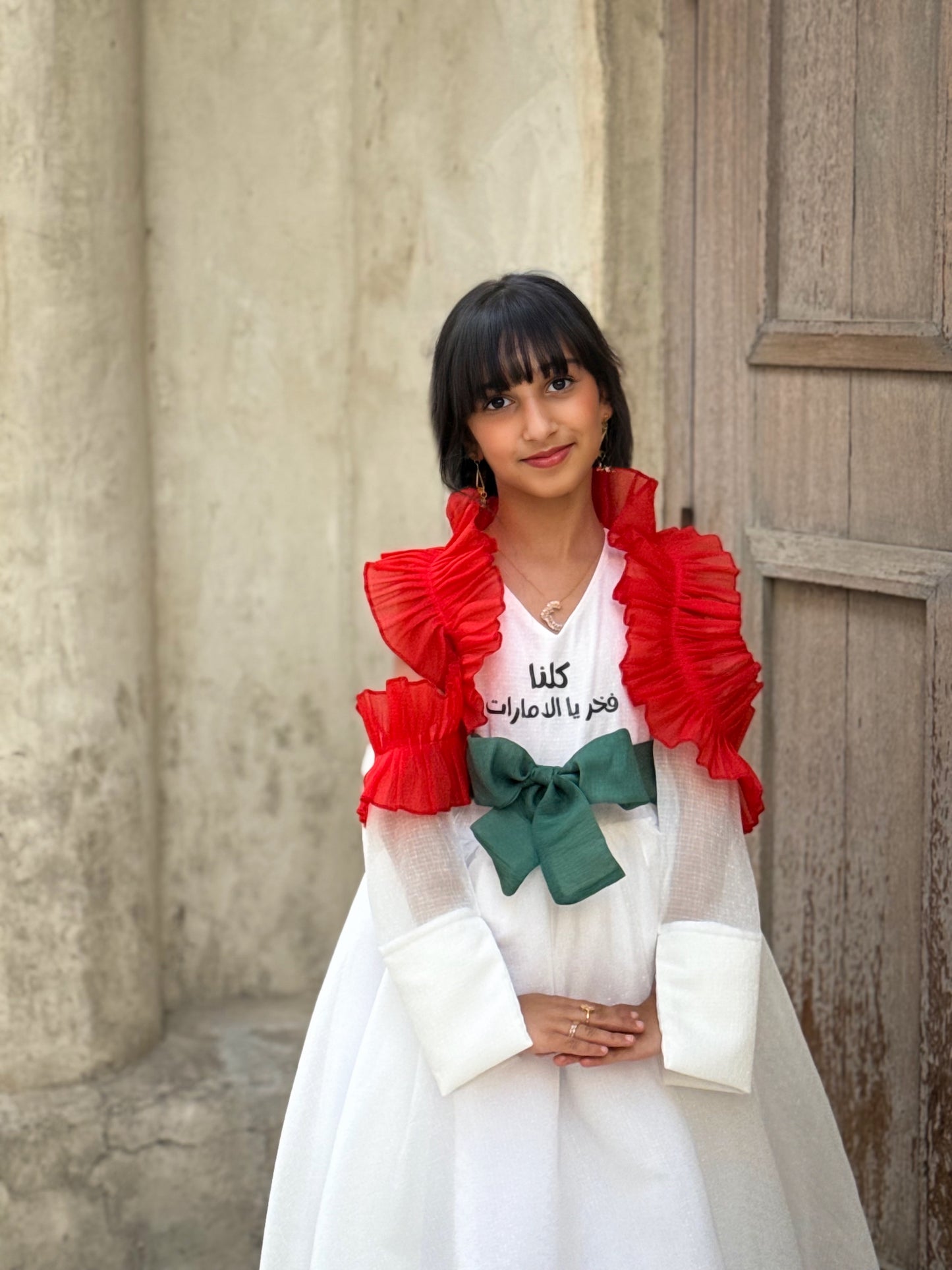 فستان فخر الامارات (أحمر)