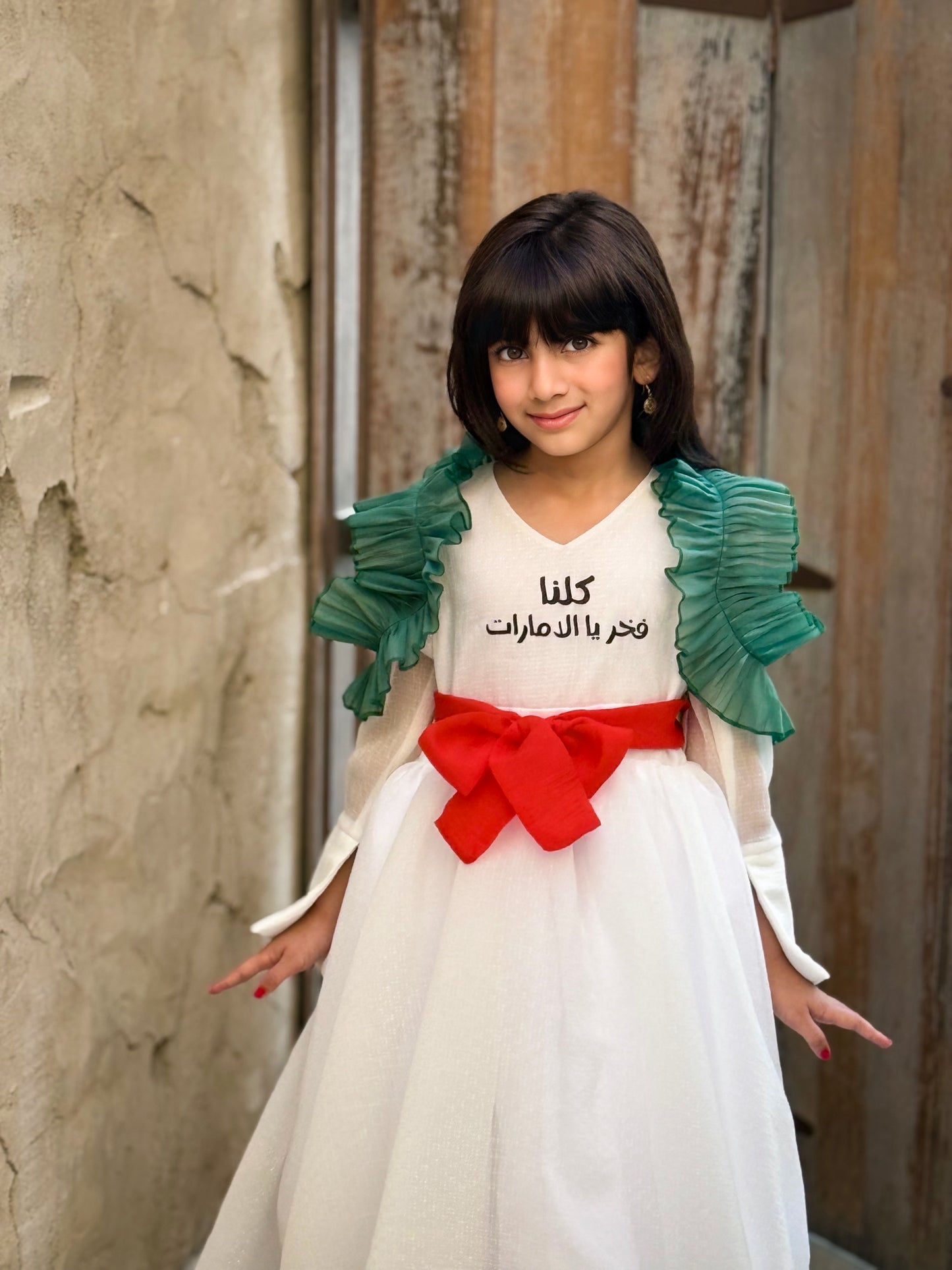 فستان فخر الامارات (أخضر )