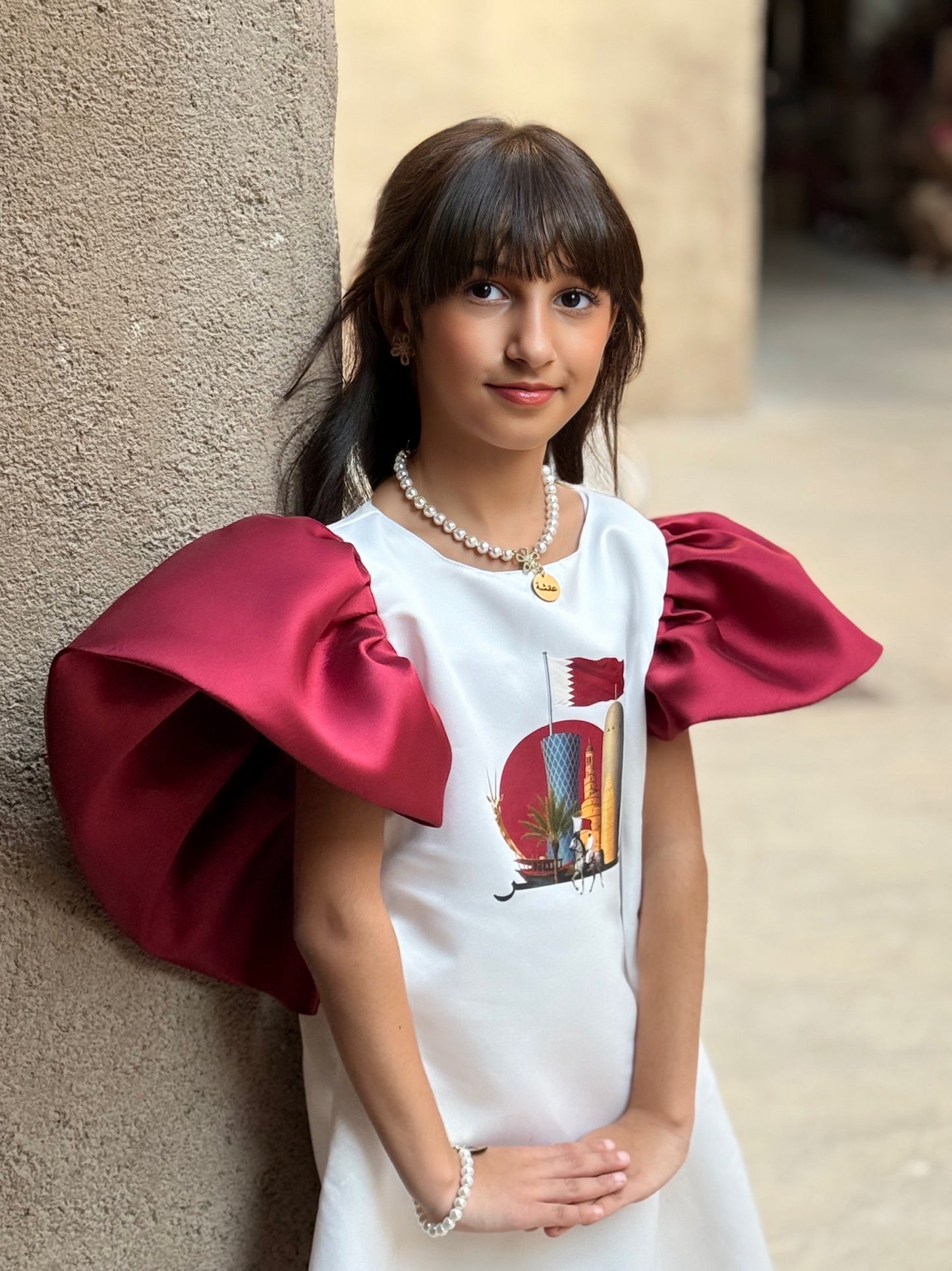 ( قطر ) فستان معالم بلادي