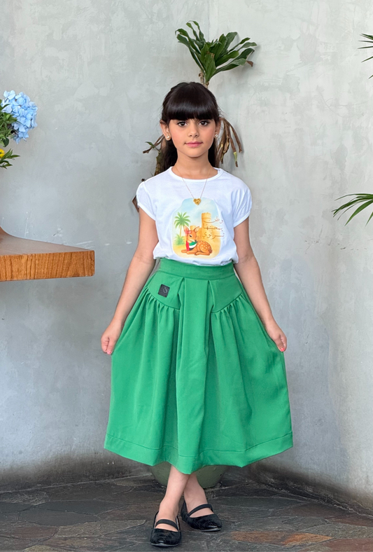 (أخضر) تصميم الغزالة للبنات